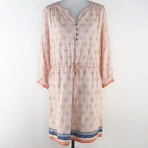 Caslon Cinched Waist Summer Print Dress